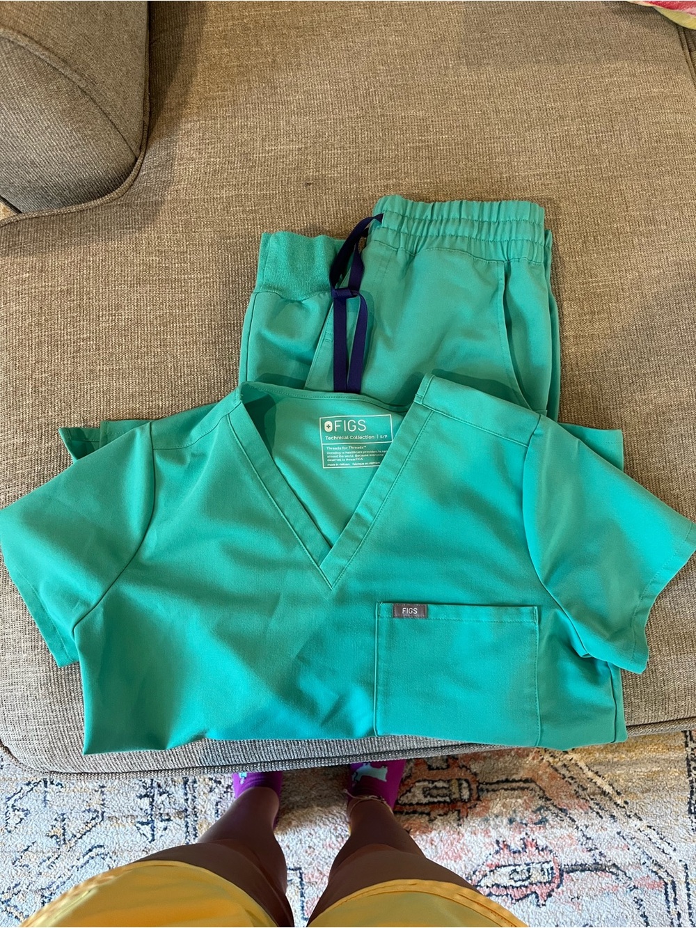 Surgical green scrub set